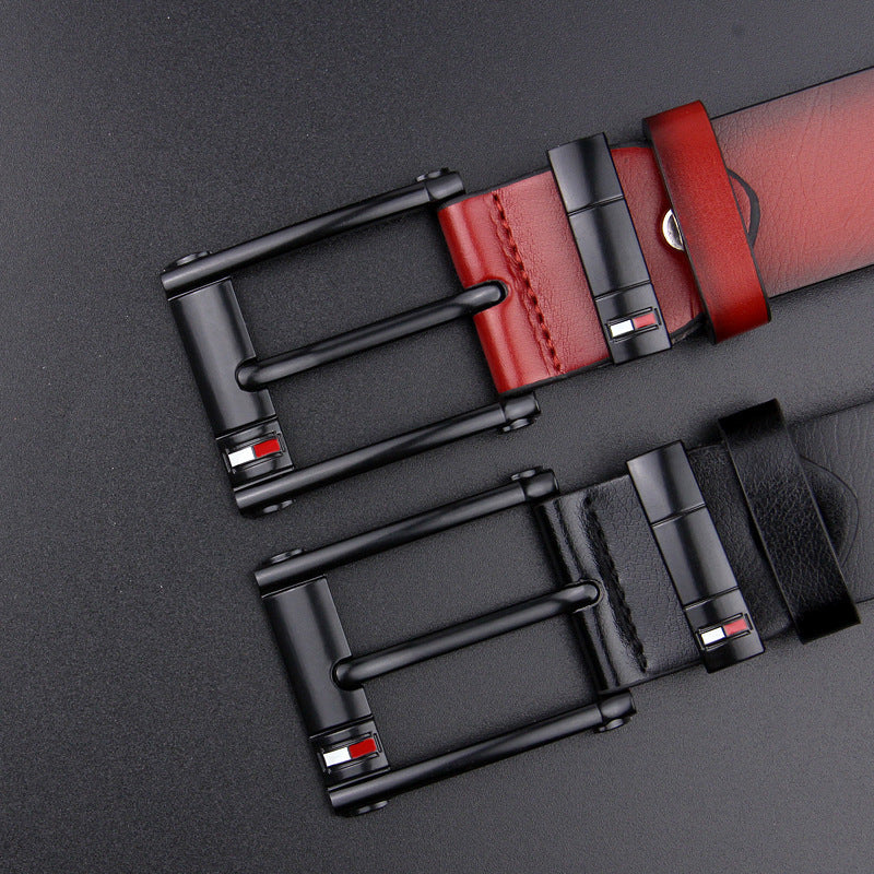 Men’s Vintage Pin Buckle Belt – Classic Fashion Accessory with Antique Finish
